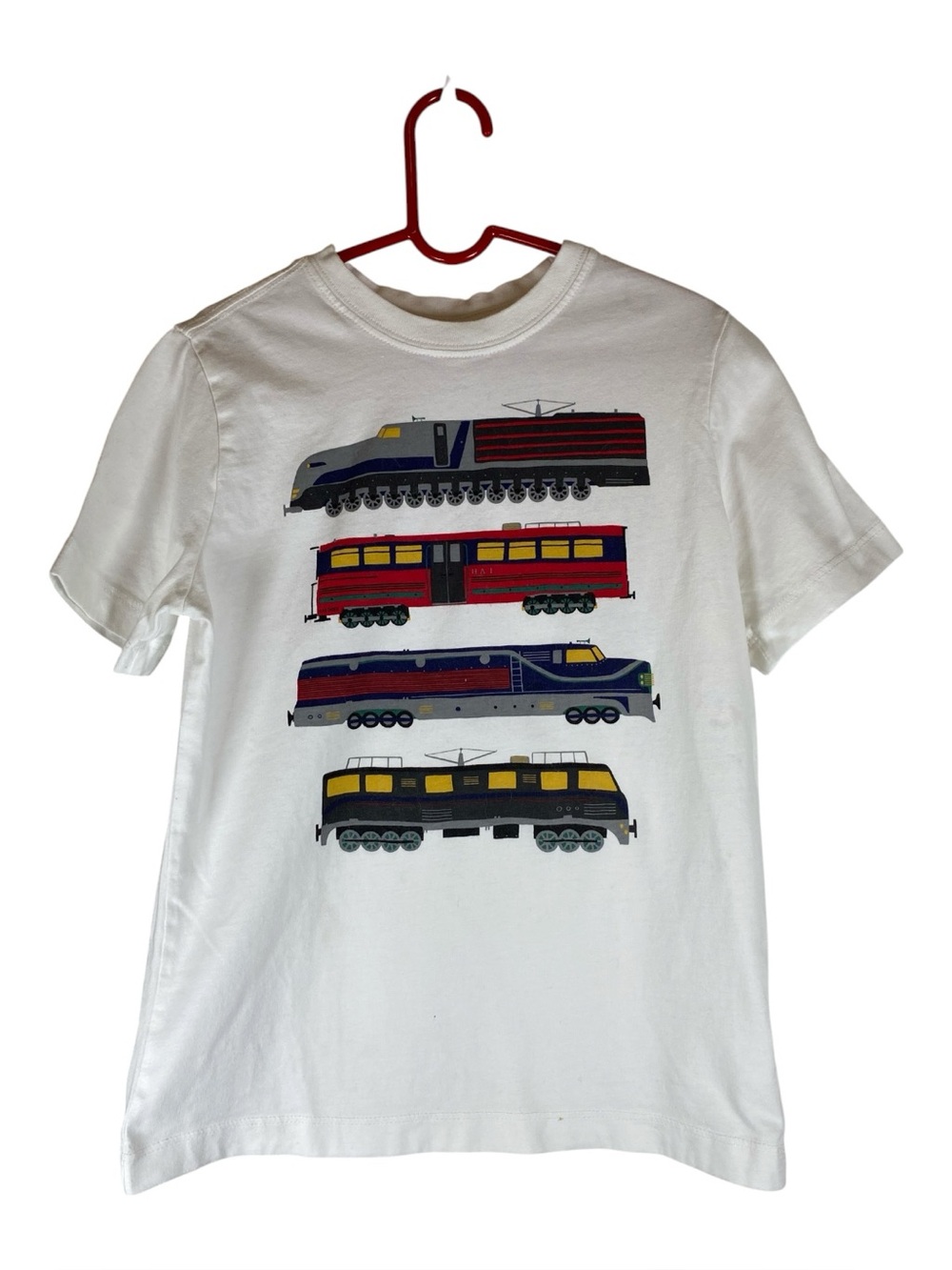 HANNA ANDERSSON Kid’s T-Shirt Trains 🚂 Sz 8